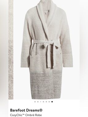 Barefoot Dreams CozyChic Ombré Robe - Cream to Light Gray